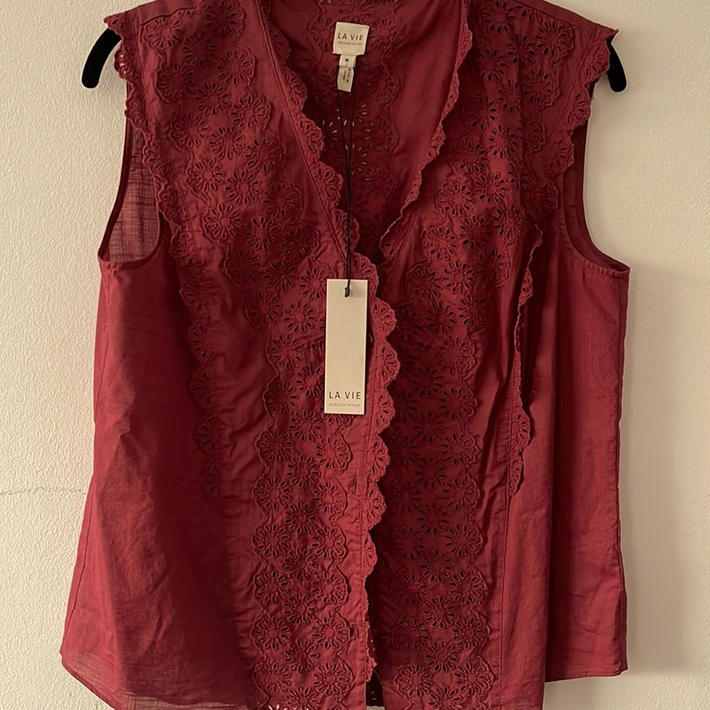 Rebecca Taylor Alicia Embroidery top